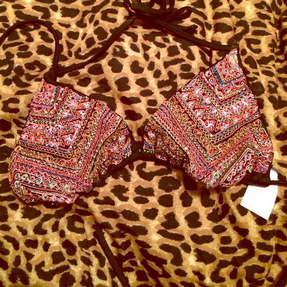 Beaded swim top