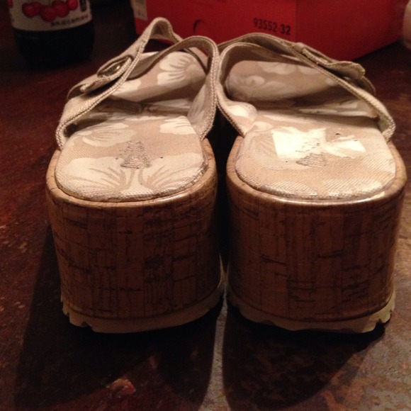 Ltd Too Cork Sand Color Platform Sandal - Picture 2 of 3