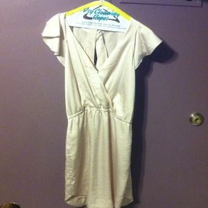 Pale beige BCBG silky dress. Worn once