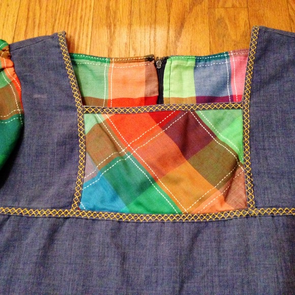 ⚡️Cute Vintage Denim 70's Style Baby Doll Top ⚡️ - Picture 4 of 4