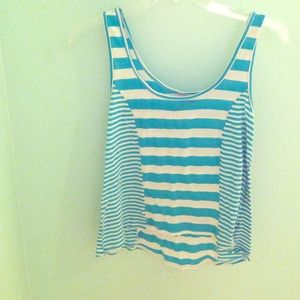 Blue and white striped shirt