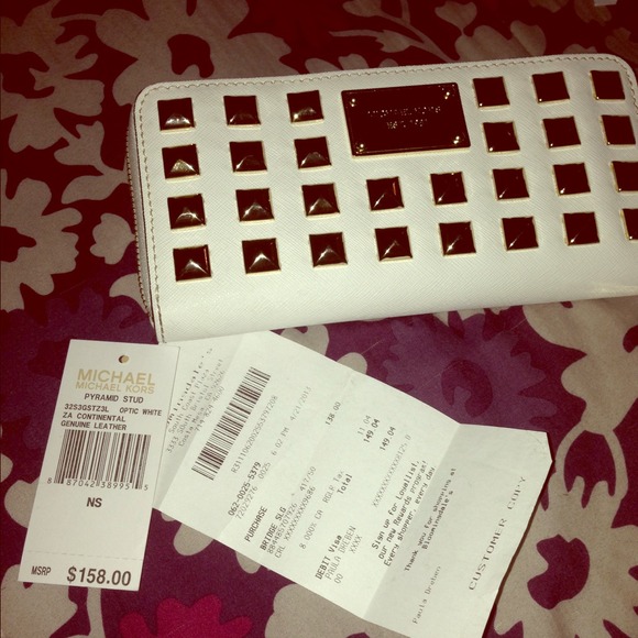 Stud White Authentic Wallet