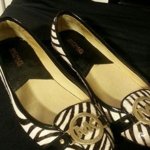 Pair New MK Zebra like Loafers