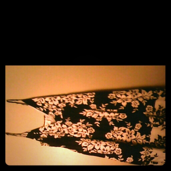 Black/White  Flowered Sundress