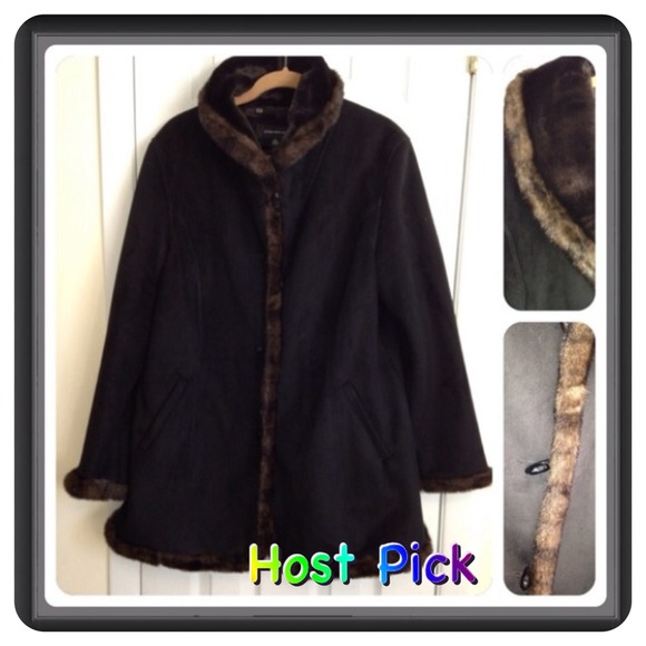 Jones New York Jackets & Blazers - Faux Shearling Coat