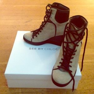 Almost New See by Chloe Suede and Leathet Sneakers