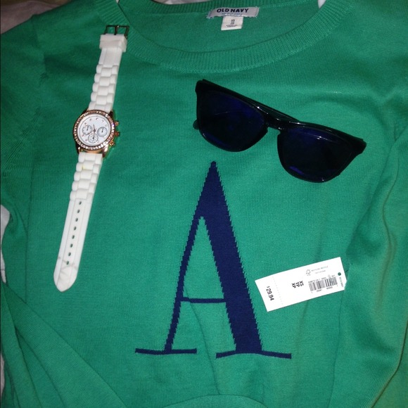 Mint green long sleeve A sweater