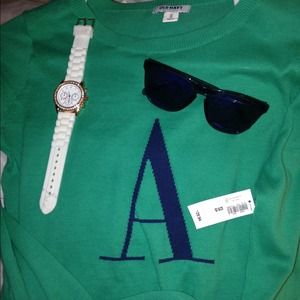 Mint green long sleeve A sweater