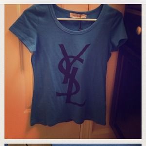 🎉HOST PICK 🎉Designer Yves Saint Laurent logo tee