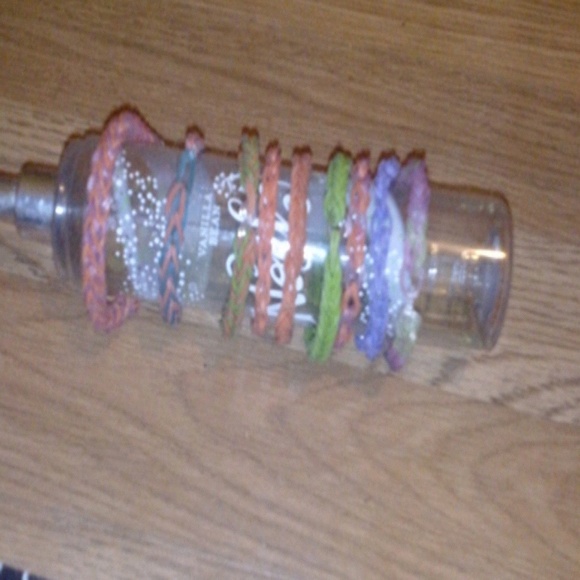 Rubberband bracelets.
