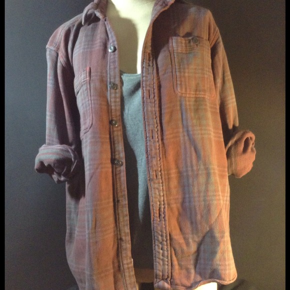 Overdyed Oversize Plaid Vintage Boyfriend Flannel