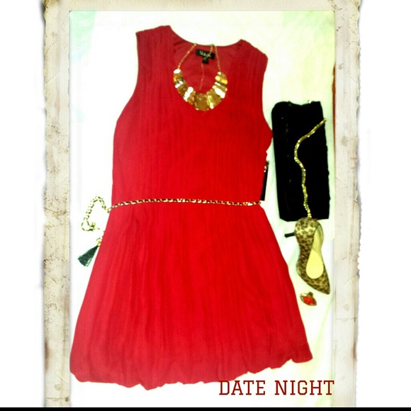 SOLD IN BUNDLE!!  S.F..l Fashion Red Dress