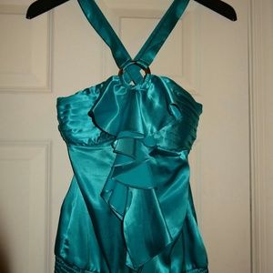 Reduced! Arden B Turquoise Halter Top Small