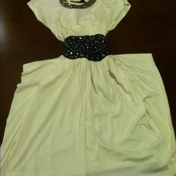 White dress with belted detail!
