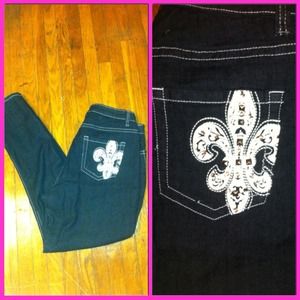 Fleur de Lis Skinny Jeans