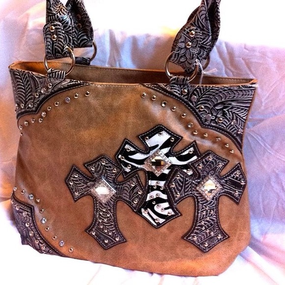 3cross brown tote