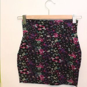 Lily White Floral Bandage Skirt