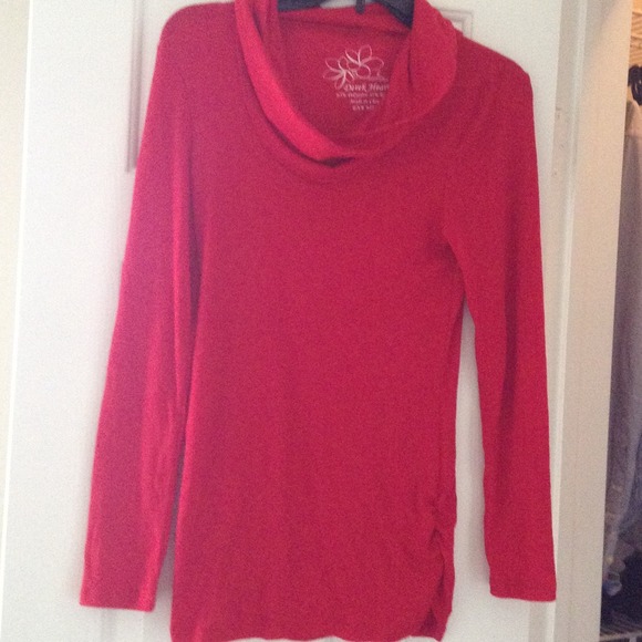Red colored long sleeve top