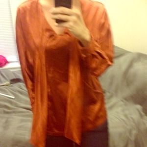 Simply Vera wang silk copper top