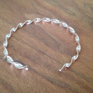 Sterling Silver Twist Bangle Cuff bracelet