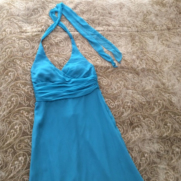 Jim Helm Occasions Turquoise Full Length Formal
