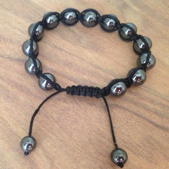 10mm Hematite adjustable Shamballa bracelet