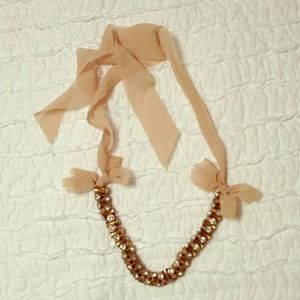 Jcrew bling and ribbon necklace