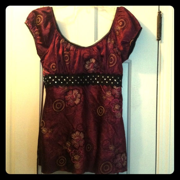 Purple Heart and Soul Blouse, Juniors Large. - Picture 1 of 2