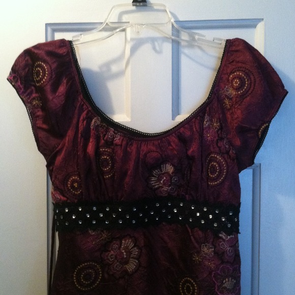 Purple Heart and Soul Blouse, Juniors Large. - Picture 2 of 2
