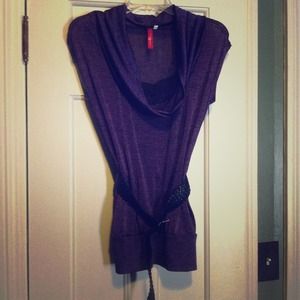 Purple Heart Soul top, Juniors Medium