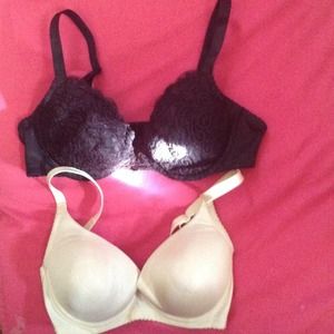 Sexy lot water bras black lace & white sz. 32 B