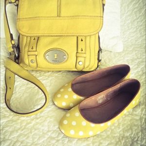 Fossil Minnie Polka-Dot Flats