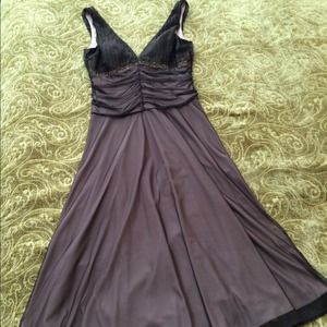 JS Boutique Brown with Pink lining Cocktail dress