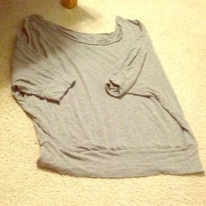 Gray off the shoulder t-shirt