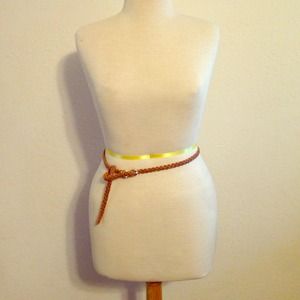 GAP burnt orange braided leather belt.