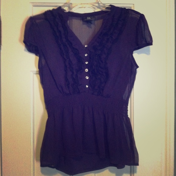 Purple blouse, IZ Byer, Juniors Medium - Picture 1 of 2