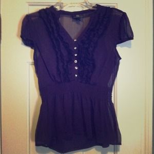 Purple blouse, IZ Byer, Juniors Medium