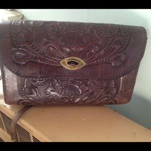 Vintage hippie leather Joo Kay purse