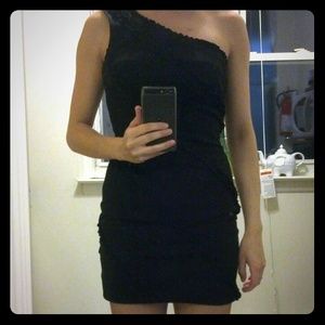 Black one shoulder dress