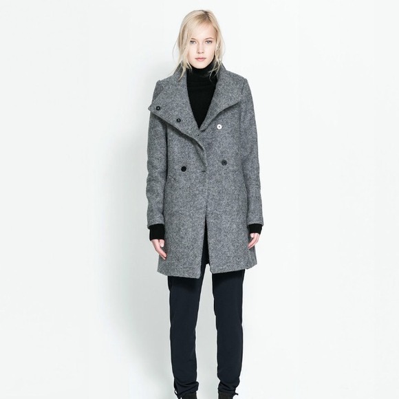 ****💥SOLD💥**** ZARA 
DOUBLE BREASTED TWILL COAT