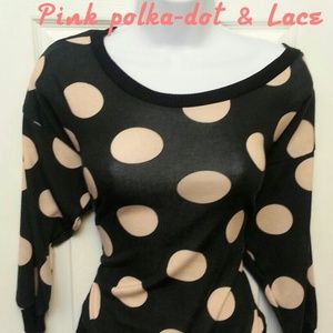 Polka-dot and lace pretty pink
