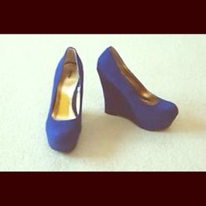 Faux suede platform shoes REDUCED PRICE!