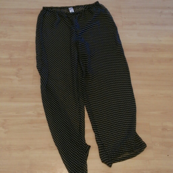 Sheer polka dot pants