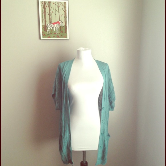 SOLD! Green knit button down cardigan