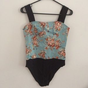 Sparkle & fade floral bodysuit