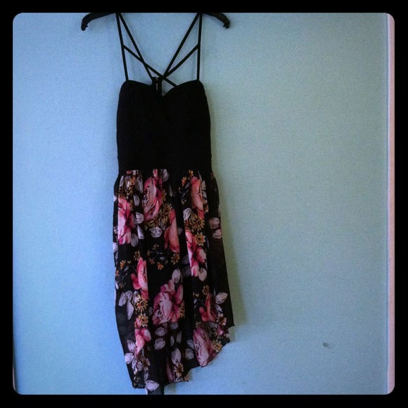 Floral high low dress