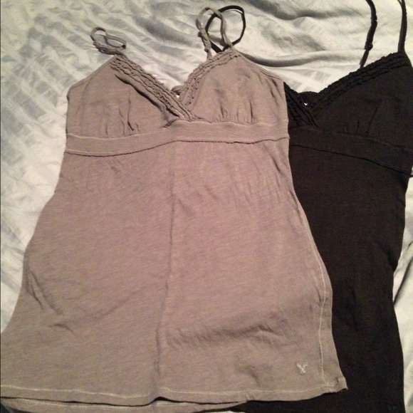 2 ruffle trim tanks