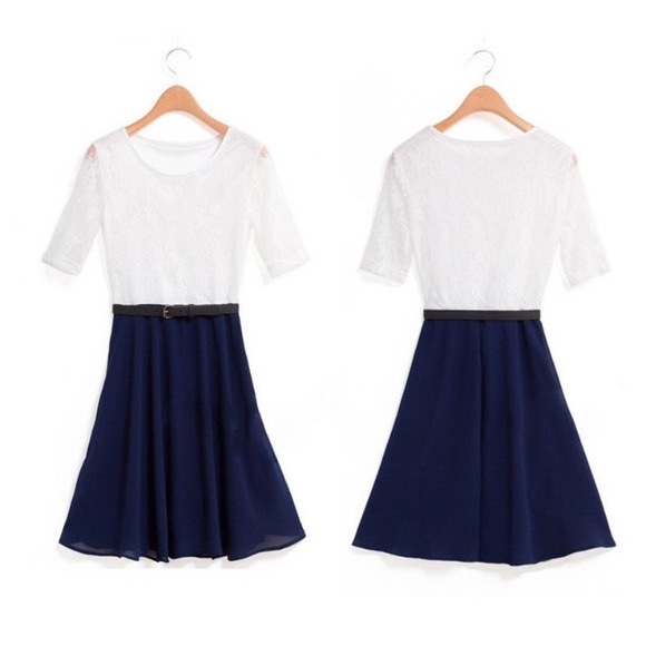 ⚓️super cute blue & white lance dress⚓️ - Picture 3 of 4