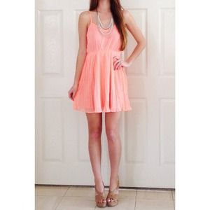 Dresses & Skirts - RESERVED NWOT! Bright coral dress Dresses & Skirts - RESERVED NWOT! Bright coral dress