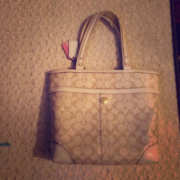 Coach Signiature Heritage Stripe Tote bag